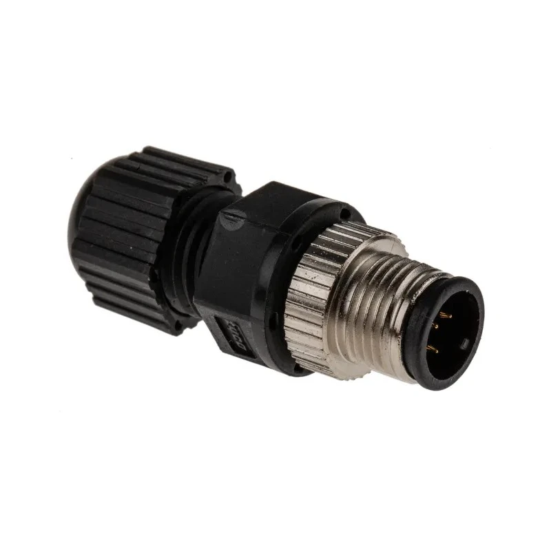 TE Connectivity Circular Connector 5 Contacts Cable Mount M12 Plug Male IP67 Polyamide 60V 5A Solder Termination 1838275-3
