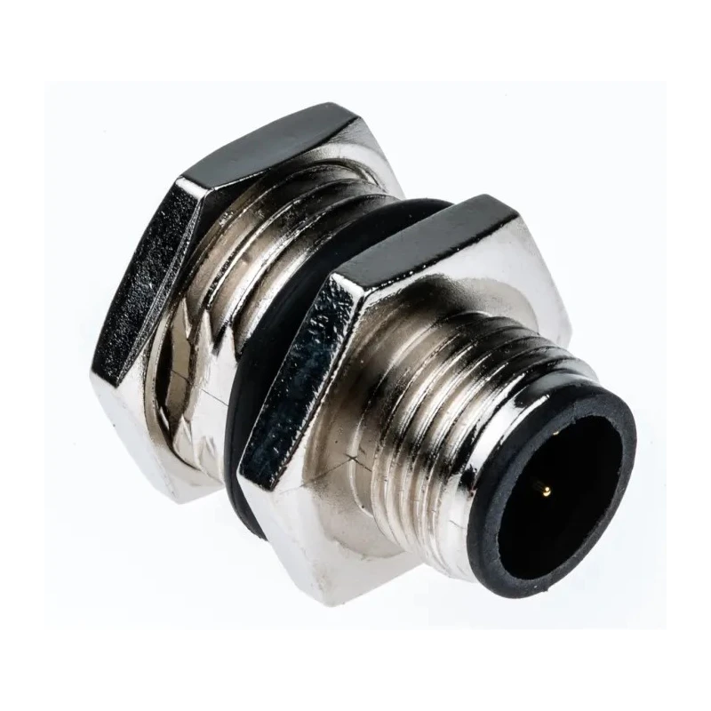 TE Connectivity Circular Connector, 4 Contacts, Panel Mount, M12 Connector, Plug, Male, IP67, 250V, 5A, Polyamide 1838893-2