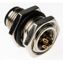 TE Connectivity Circular Connector, 4 Contacts, Panel Mount, M12 Connector, Plug, Male, IP67, 250V, 5A, Polyamide 1838893-2