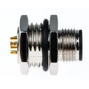 TE Connectivity Circular Connector, 4 Contacts, Panel Mount, M12 Connector, Plug, Male, IP67, 250V, 5A, Polyamide 1838893-2