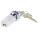 Lorlin DPDT Key Switch, 5A Contact Current, Flat 2-Way 90° Key, Steel Housing, DSL-6-S-S