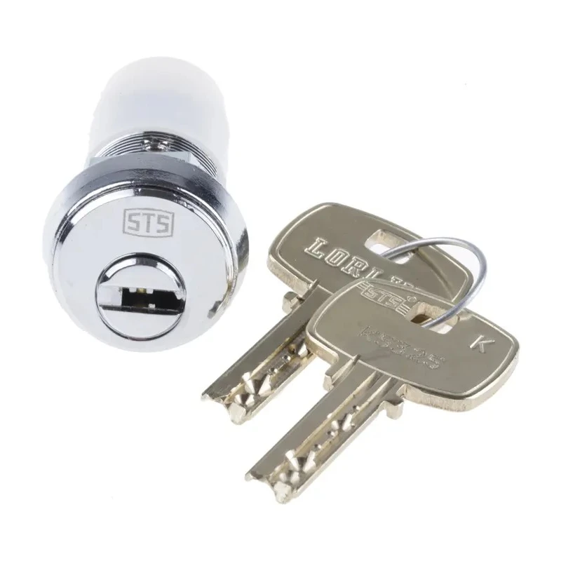 Lorlin DPDT Key Switch, 5A Contact Current, Flat 2-Way 90° Key, Steel Housing, DSL-6-S-S