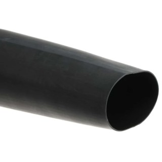 RS PRO Halogen Free Polyolefin Heat Shrink Tubing Black 40 mm Sleeve Diameter x 1.2m Length 3:1 Shrink Ratio 562-656