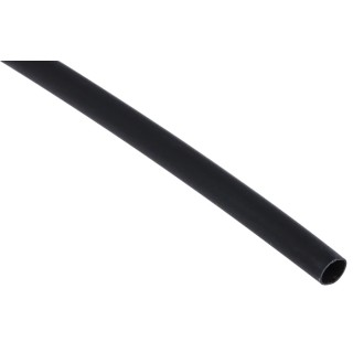 RS PRO Halogen Free Heat Shrink Tubing Black 6.4 mm Sleeve Diameter x 1.2 m Length 3:1 Shrink Ratio 562-684