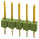 TE Connectivity AMPMODU MOD II Series Straight Through Hole Pin Header, 5 Contacts, 2.54 mm Pitch, 1 Row, Unshrouded 826629-5
