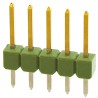 TE Connectivity AMPMODU MOD II Series Straight Through Hole Pin Header, 5 Contacts, 2.54 mm Pitch, 1 Row, Unshrouded 826629-5