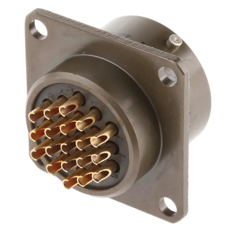 Amphenol Socapex MIL Spec Circular Connector 451 Straight 19 Way Panel Mount Female Contacts Olive Drab 451 02E 1419S 50