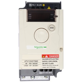 Schneider Electric Inverter Drive 750W 1 Phase Cabinet Mount Variable Speed ATV12H075M2