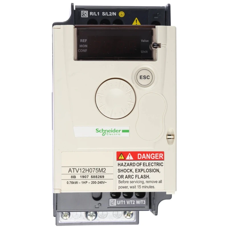 Schneider Electric Inverter Drive 750W 1 Phase Cabinet Mount Variable Speed ATV12H075M2