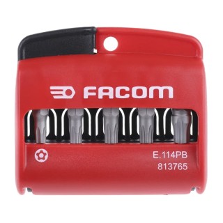 Facom Torx Screwdriver Bit Set, Polyamide, 1/4-25 mm, 10 Pieces E.114PB