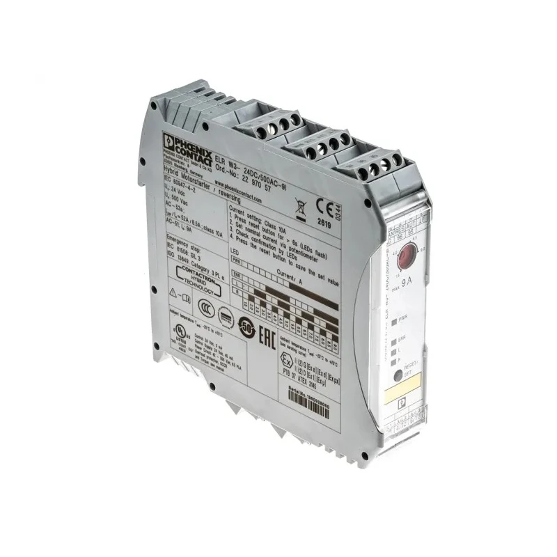 Phoenix Contact Motor Starter ELR W3-24DC, Reversible, 550V AC, 10 W Power, 3 Phase, IP20 W3-24DC