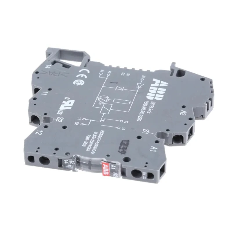 ABB R600 Series Interface Relay DIN Rail Mount SPDT Contact, 5V DC Coil, 40mA Coil Current 1SNA645036R2500 RB121PG-5VDC