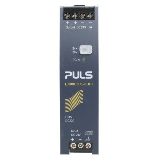 PULS DIMENSION-CD DC/DC Converter, 24V DC Output 5 A, 32.4V DC Input, DIN Rail Mount, 120 W, Max Temp 70 °C CD5.241