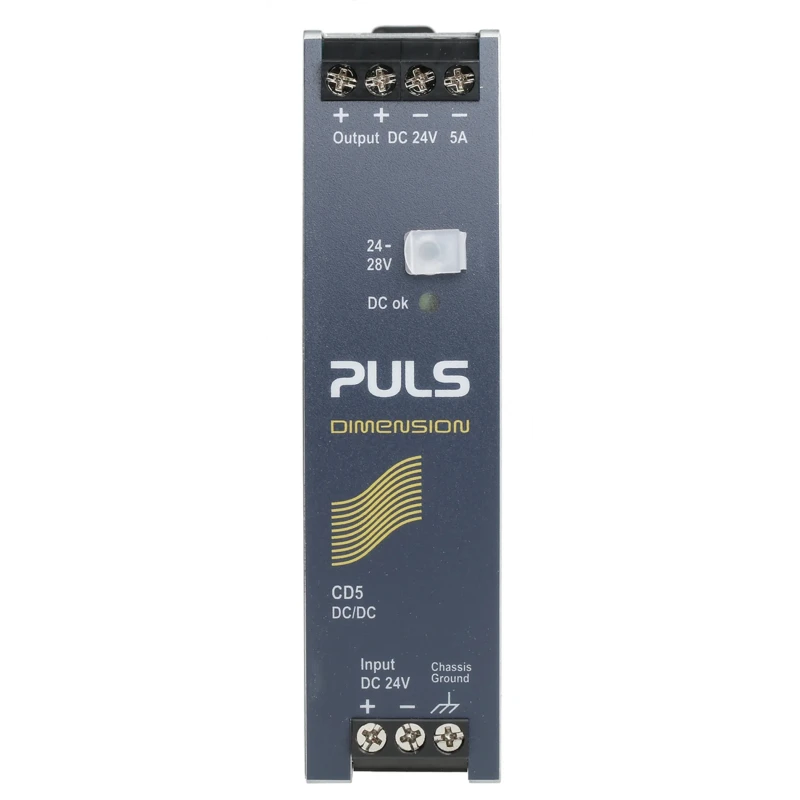PULS DIMENSION-CD DC/DC Converter, 24V DC Output 5 A, 32.4V DC Input, DIN Rail Mount, 120 W, Max Temp 70 °C CD5.241