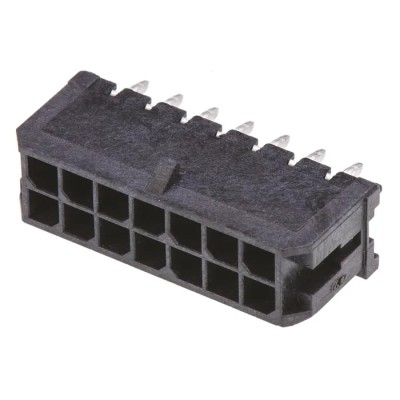 Molex Micro-Fit 3.0 Series Straight Through Hole PCB Header 14 Contacts 3 mm Pitch 2 Row Shrouded 43045-1413