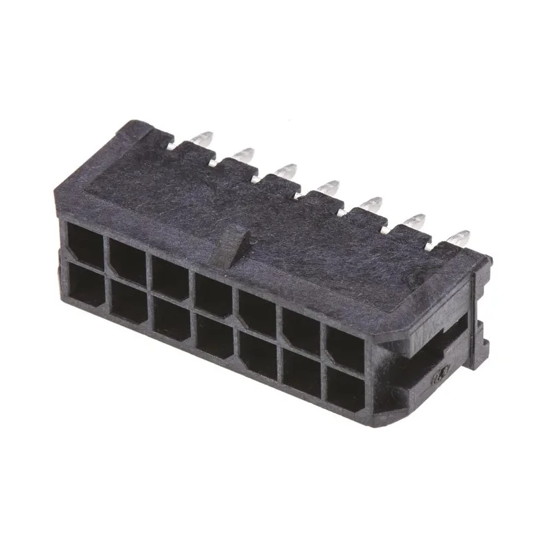 Molex Micro-Fit 3.0 Series Straight Through Hole PCB Header 14 Contacts 3 mm Pitch 2 Row Shrouded 43045-1413