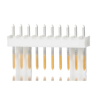 Molex KK 254 Series Straight Through Hole Pin Header, 10 Contact, 2.54 mm Pitch, 1 Row, Unshrouded 22-29-2101
