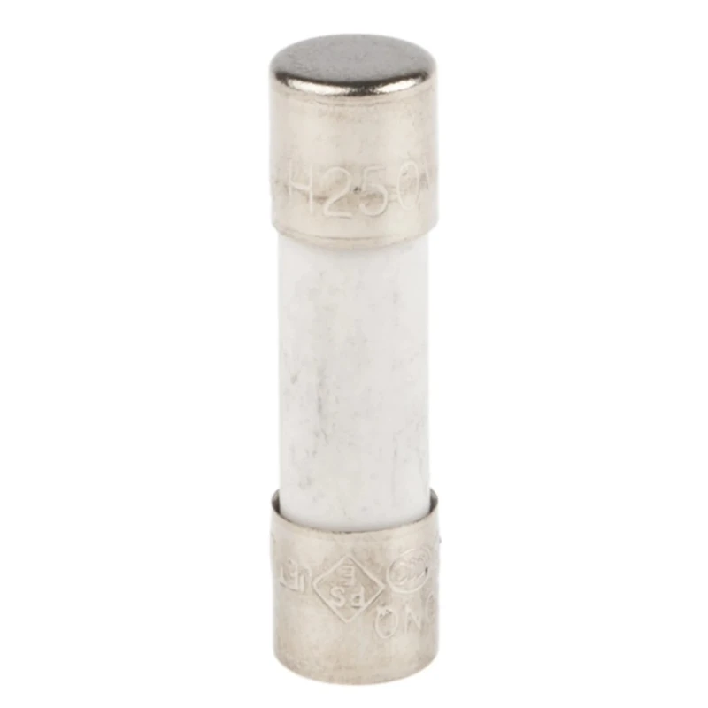 RS PRO 2A T Ceramic Cartridge Fuse, 5 x 20 mm, 250V AC, Fast Acting, Ceramic Body 563-609