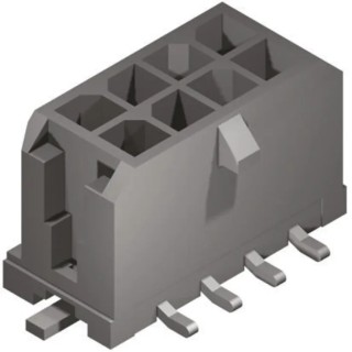 Molex Micro-Fit 3.0 Series Straight Surface PCB Header, 8 Contact, 3 mm Pitch, 2 Row, Shrouded 43045-0820