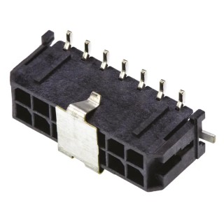 Molex Micro-Fit 3.0 Series Straight Surface PCB Header, 14 Contact(s), 3 mm Pitch, 2 Row, Shrouded 43045-1418