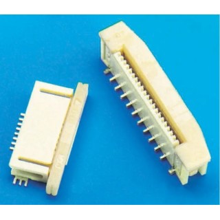 Molex 0.5 mm Pitch 27 Way Right Angle Female Easy-On FPC Connector Solder Termination 52437-2771