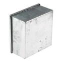 RS PRO Galvanised Steel Adaptable Box 100mm x 100mm x 50mm with 8 Knockouts 563-905