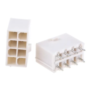 Molex Mini-Fit Jr Series Straight Through Hole PCB Header 8 Contact 4.2 mm Pitch 2 Row Shrouded 39-28-8080
