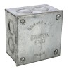 RS PRO Galvanised Steel Adaptable Box 75mm x 75mm x 75mm with 8 Knockouts 563-898