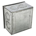 RS PRO Galvanised Steel Adaptable Box 75mm x 75mm x 75mm with 8 Knockouts 563-898