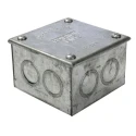RS PRO Galvanised Steel Adaptable Box 75mm x 75mm x 75mm with 8 Knockouts 563-898
