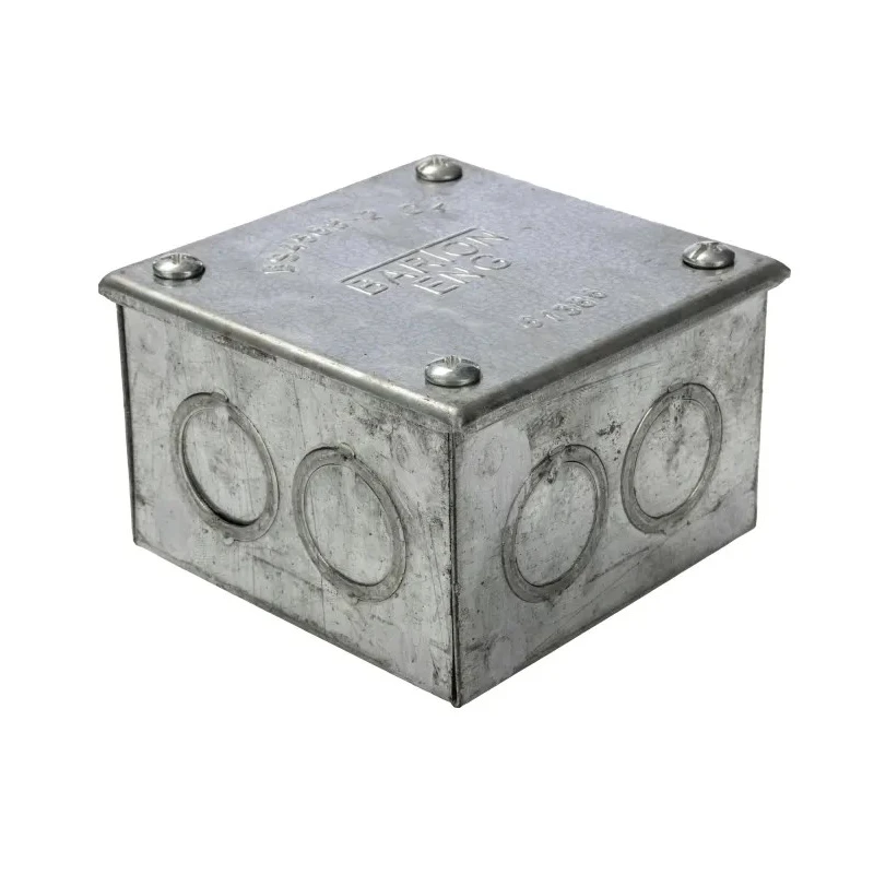 RS PRO Galvanised Steel Adaptable Box 75mm x 75mm x 75mm with 8 Knockouts 563-898