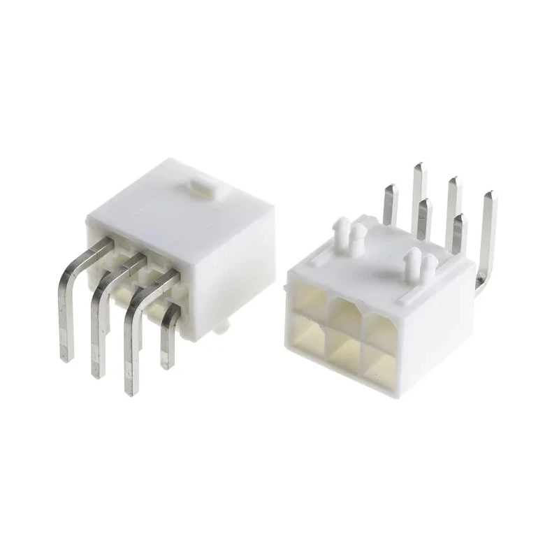Molex Mini-Fit Jr Series Right Angle Through Hole PCB Header 6 Contacts 4.2 mm Pitch Shrouded 39-30-0060