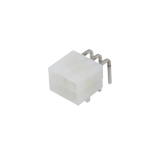 Molex 39301 Series Right Angle Through Hole PCB Header, Shrouded, 6 Contacts, 4.2 mm Pitch, 2 Row, 600V, 13A 39-30-1062