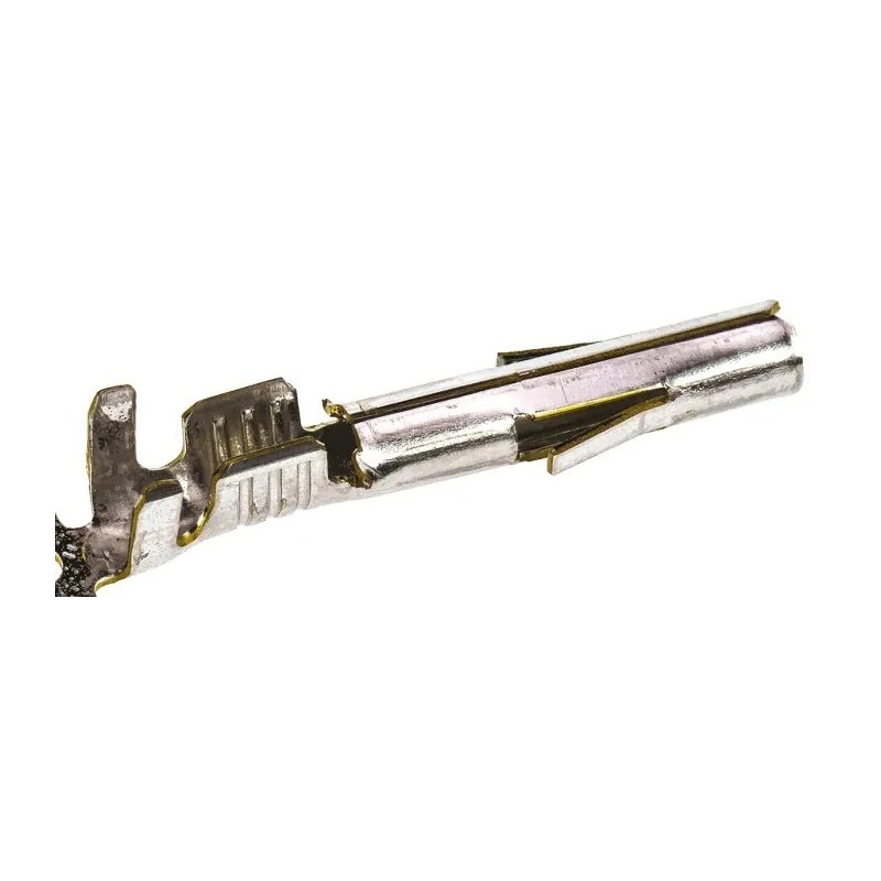 Molex 42024 Series Female Crimp Terminal for MLX Connector Housing, 20 AWG Min Crimp, 14 AWG Max, Brass Contact 02-08-1001
