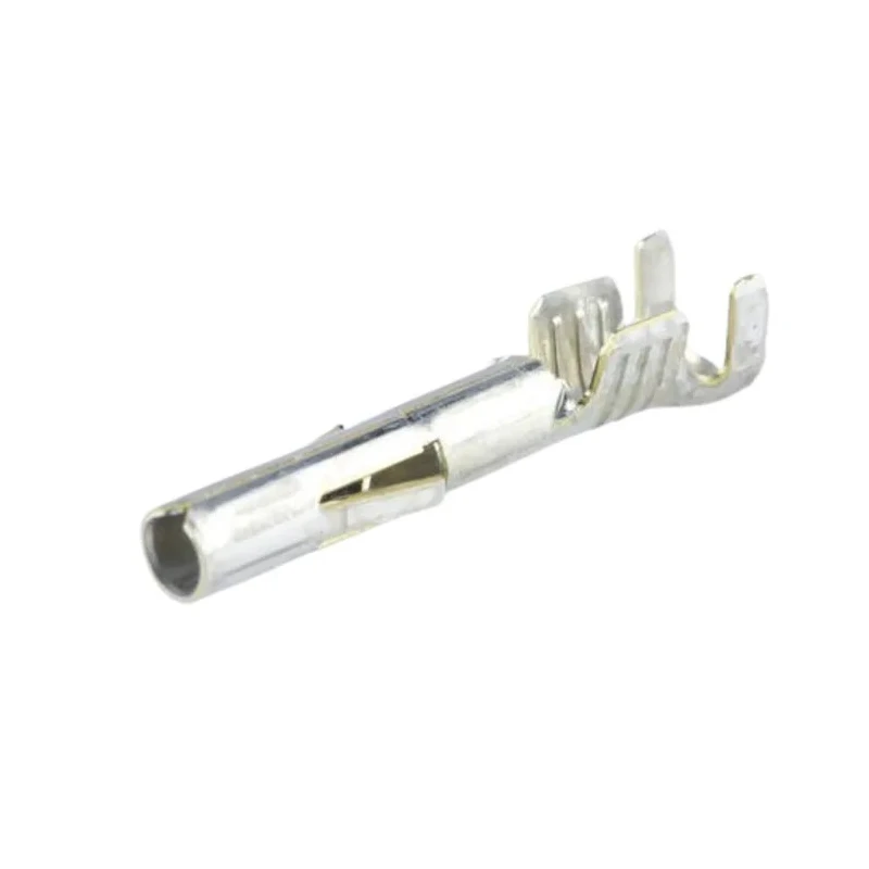 Molex 42024 Series Female Crimp Terminal for MLX Connector Housing, 20 AWG Min Crimp, 14 AWG Max, Brass Contact 02-08-1001