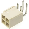 Molex Mini-Fit Jr Series Right Angle Through Hole PCB Header 4 Contacts 4.2 mm Pitch 2 Row Shrouded 87427-0402