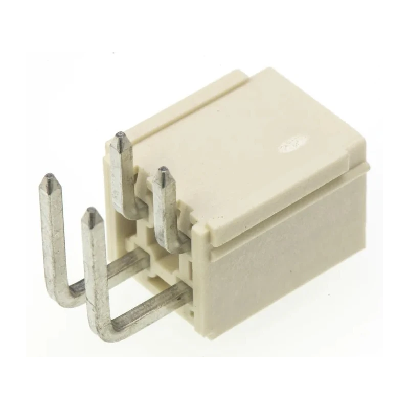 Molex Mini-Fit Jr Series Right Angle Through Hole PCB Header 4 Contacts 4.2 mm Pitch 2 Row Shrouded 87427-0402