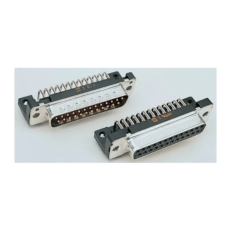 HARTING D-Sub 25 Way Right Angle 2.76 mm Pitch Through Hole D-Sub Connector with M3 Threaded Insert Male 09653227801