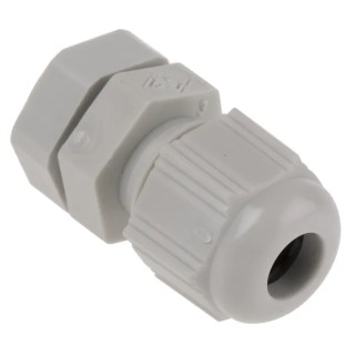 SIB SIB-TEC Series Grey Polyamide 6 Cable Gland PG7 Thread Size 2.5 mm to 6.5 mm, IP68, Locknut Included F7000700R