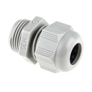 SIB TEC Series Grey Polyamide 6 Cable Gland, M20 Thread Size, 5 mm Min. Cable Diameter, 12 mm Max. Cable Diameter F7022050R