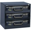 Raaco 3 Cell Blue Polypropylene Steel Polycarbonate Compartment Box 403 mm x 451 mm x 330 mm 136389