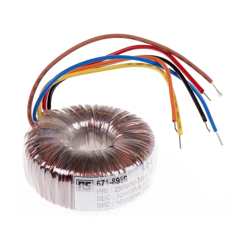 RS PRO 230 V AC Toroidal Transformer 2 Output 2 x 18 V AC 2.222 A 80 VA 671-9126