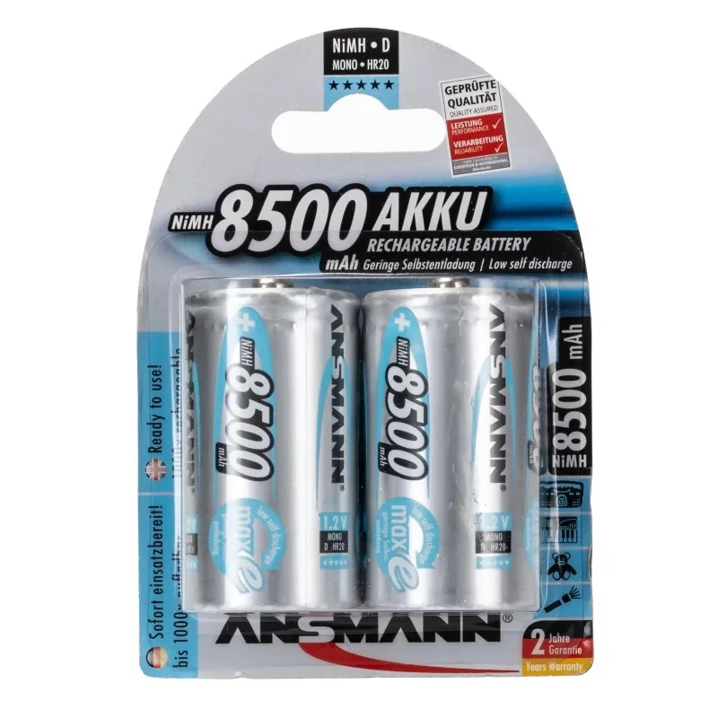 Ansmann Nickel Metal Hydride Rechargeable D Battery 1.2V 8.5Ah 61.5mm Height 5035362
