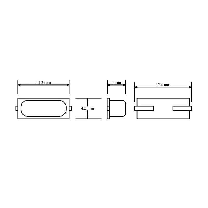 Abracon 3.6864 MHz Crystal ±30 ppm HC-49 Surface Mount 2-Pin 11.2 mm x 4.5 mm x 4 mm M49-3.6864-18-30/50/4085