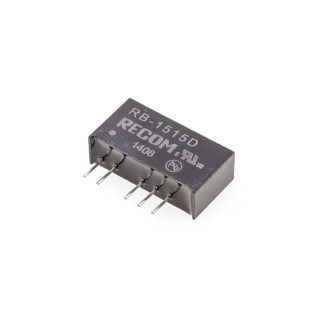 Recom 1W DC/DC Converter Through Hole 15V DC Output 33mA 12V Input RB-1515D