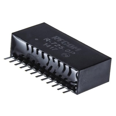 Recom Through Hole Switching Regulator 5V DC Output Voltage 2A Output Current, 10W Power, SIP Package R-725.0P