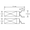 Micro Crystal 32.768 kHz Surface Mount Crystal 6pF Load Capacitance ±20 ppm Frequency Tolerance MS1V-T1K