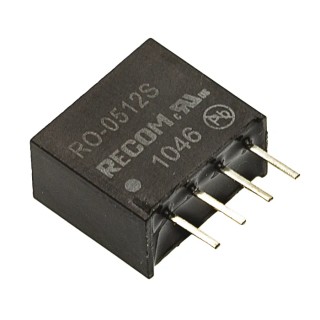 Recom DC/DC Converter 12V DC, 83mA, 5V Input, 1W Power, SIP Through Hole Package RO-0512S