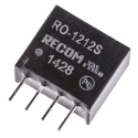 Recom RO Series DC/DC Converter 12V DC Output 83 mA 1 W Through Hole 6-Pin RO-1212S