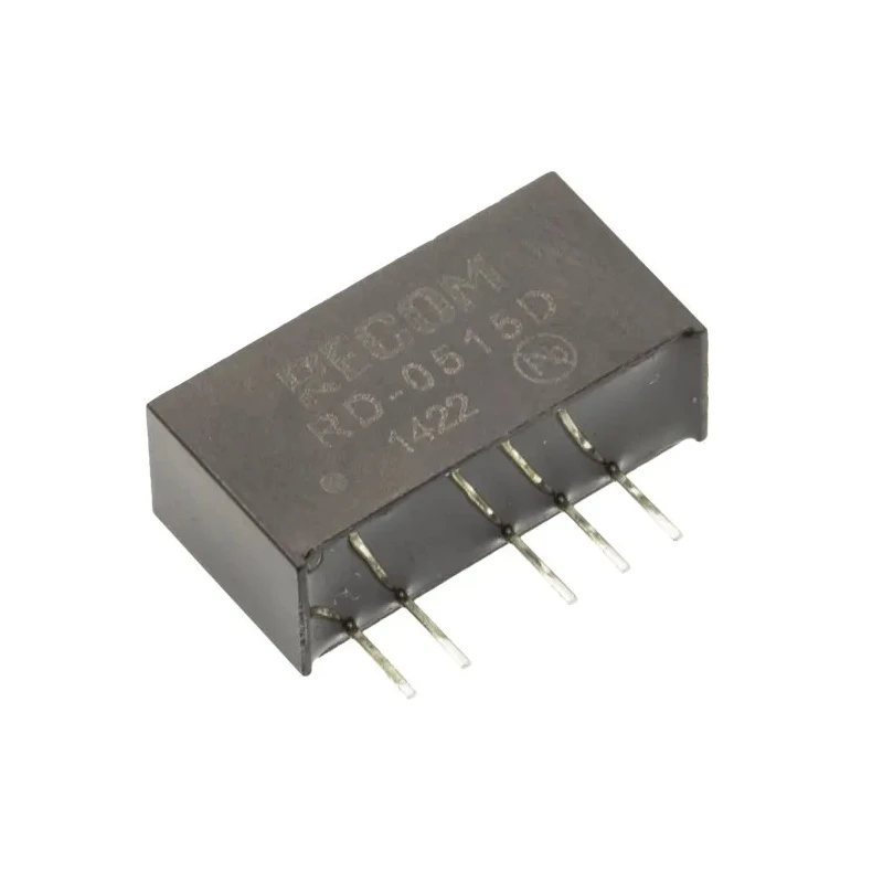 Recom 2W Dual Output DC/DC Converter, 15V DC Output, 66mA, 5.5V DC Max Input, Through Hole Mount RD-0515D